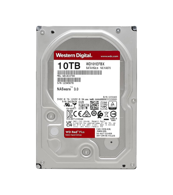 هارد اینترنال وسترن دیجیتال Red 10TB مدل WD101EFBX