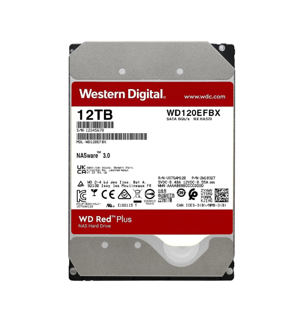 هارد اینترنال وسترن دیجیتال Red 12TB مدل WD120EFBX